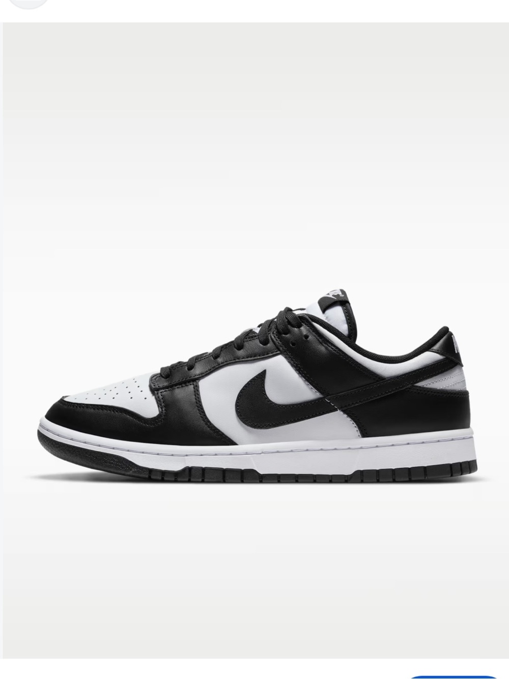 Nike Dunk Low Retro sneakers in black and white size 10.5